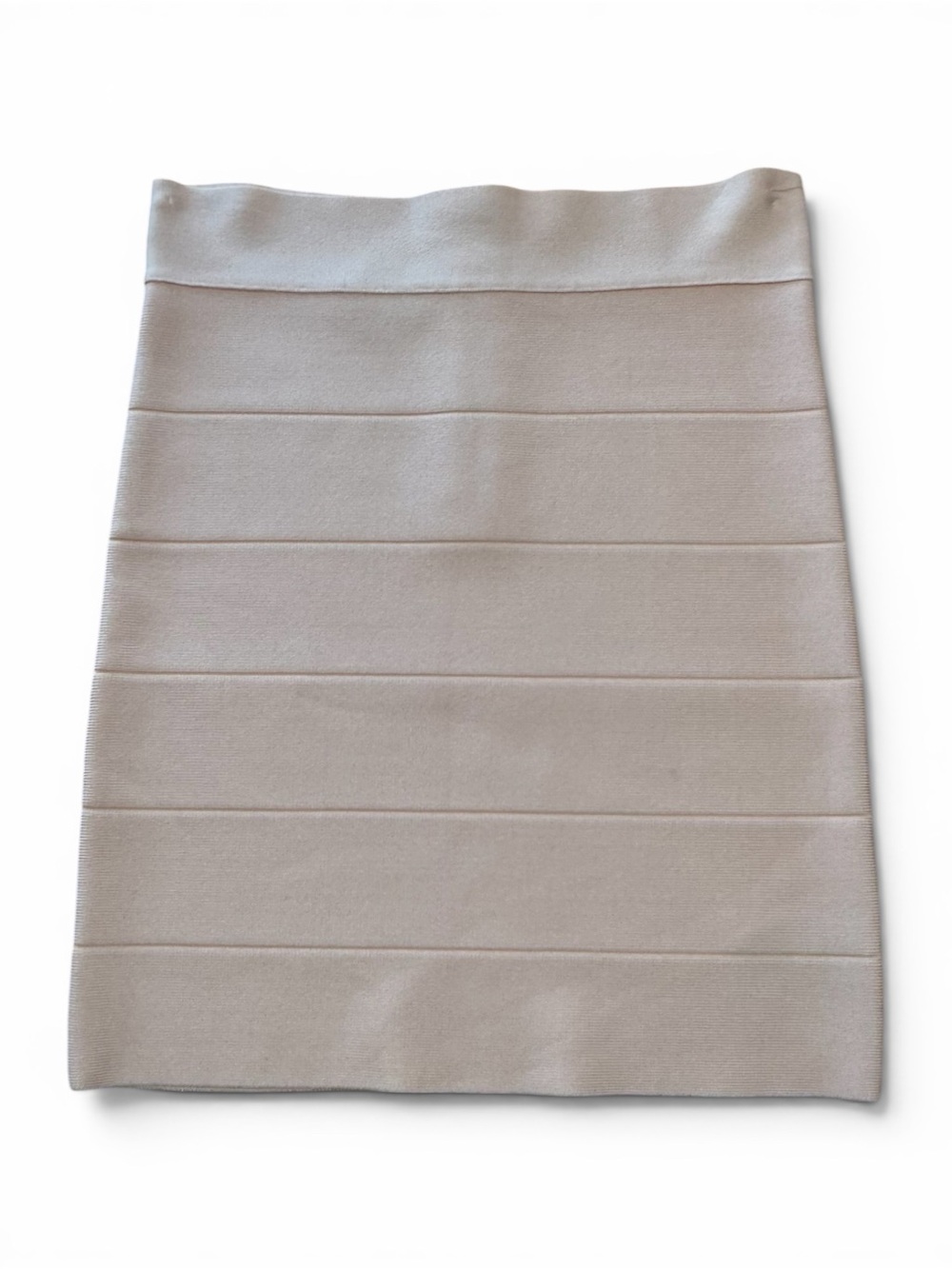 Y2K Bebe Pale Pink Bandage Style Stretch Mini Skirt